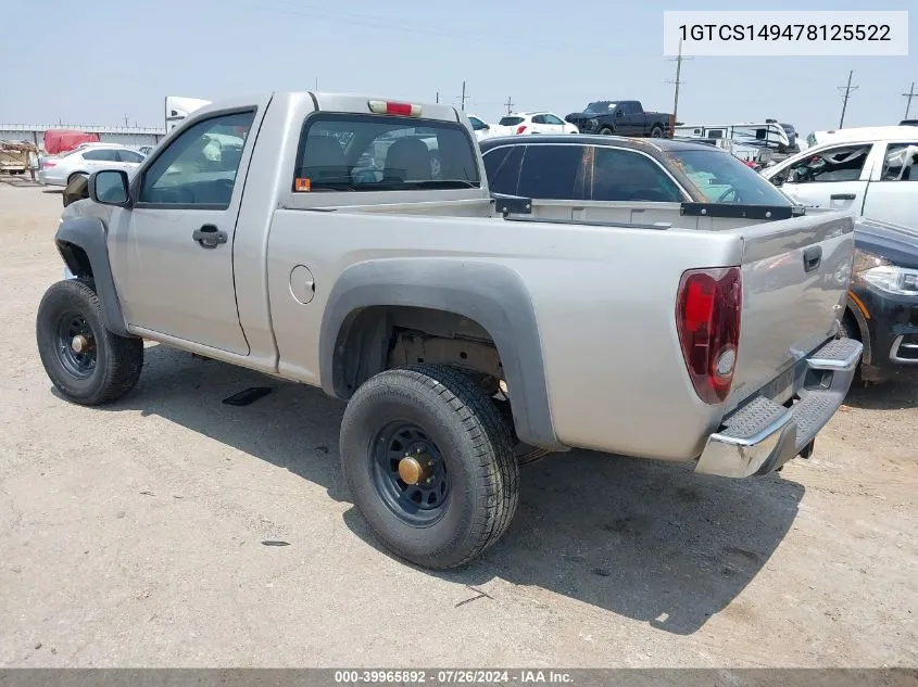 1GTCS149478125522 2007 GMC Canyon Work Truck