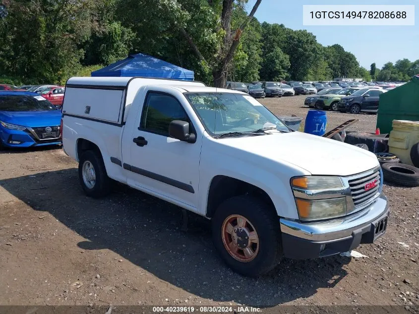 2007 GMC Canyon Sl VIN: 1GTCS149478208688 Lot: 40239619