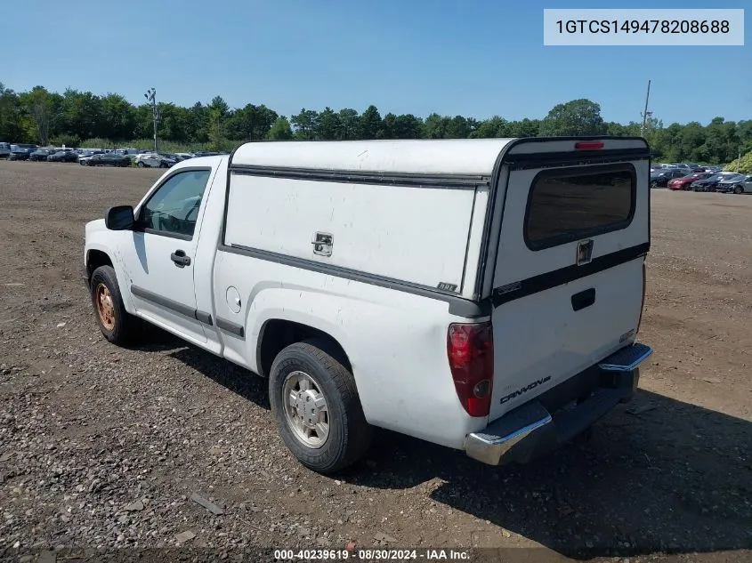 2007 GMC Canyon Sl VIN: 1GTCS149478208688 Lot: 40239619