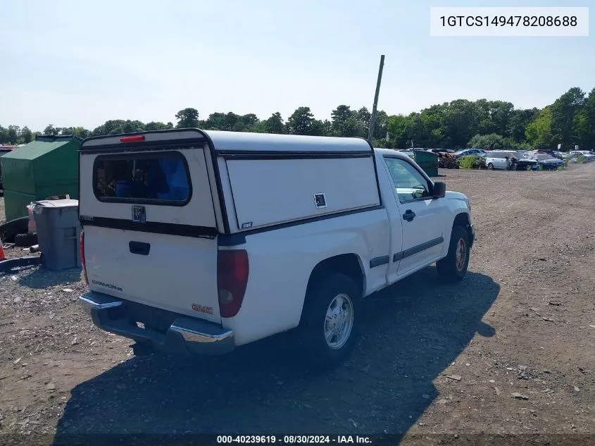 1GTCS149478208688 2007 GMC Canyon Sl