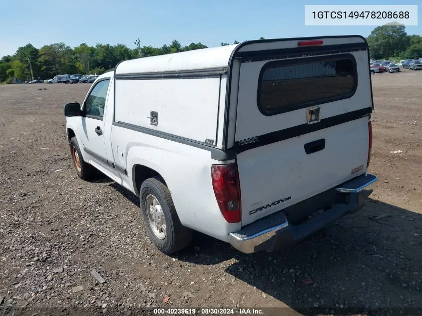 2007 GMC Canyon Sl VIN: 1GTCS149478208688 Lot: 40239619