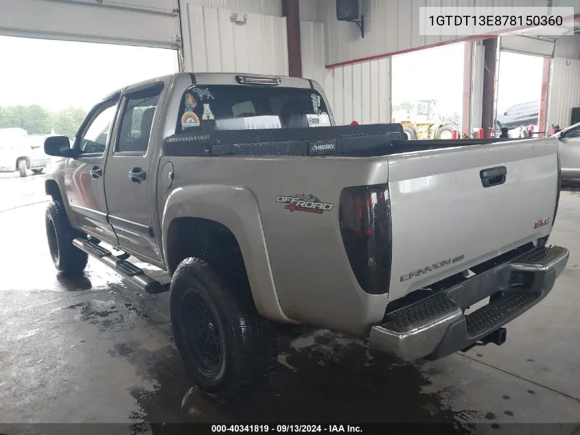 1GTDT13E878150360 2007 GMC Canyon Sle2