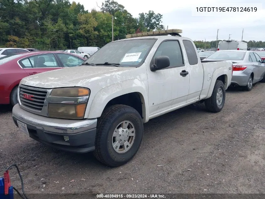 2007 GMC Canyon Sle2 VIN: 1GTDT19E478124619 Lot: 40394915