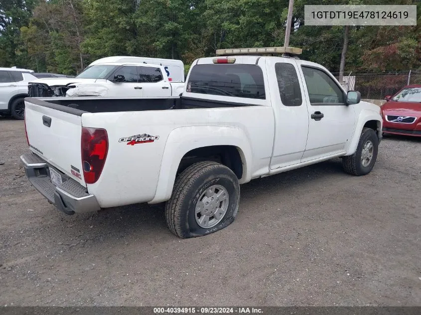 2007 GMC Canyon Sle2 VIN: 1GTDT19E478124619 Lot: 40394915