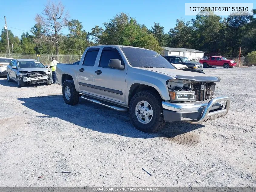 2007 GMC Canyon Sle1 VIN: 1GTCS13E678155510 Lot: 40534037