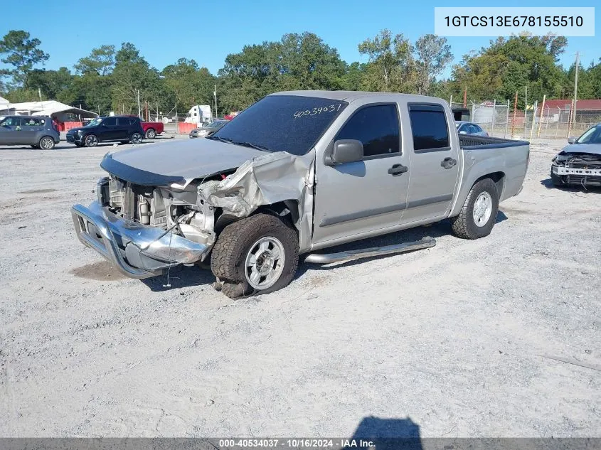 2007 GMC Canyon Sle1 VIN: 1GTCS13E678155510 Lot: 40534037