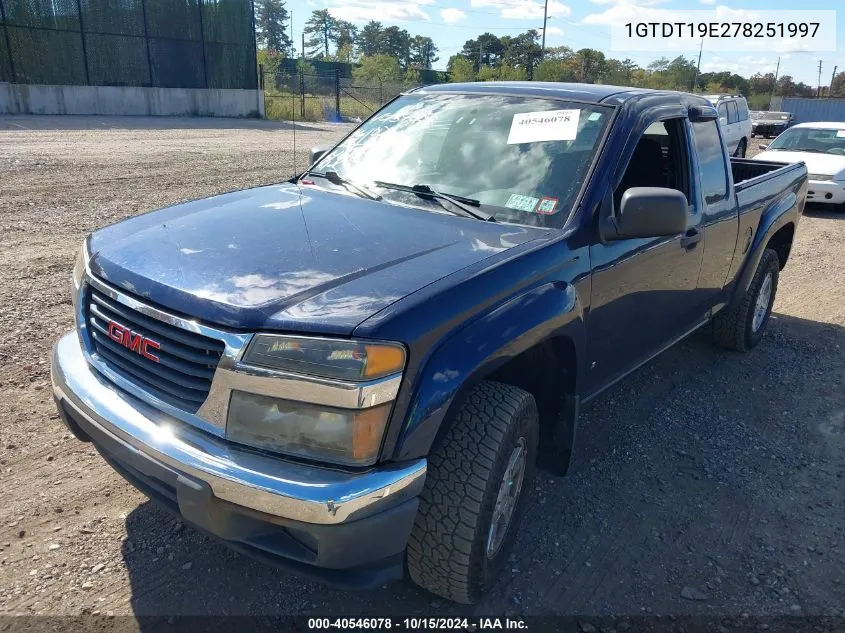 1GTDT19E278251997 2007 GMC Canyon Sle2