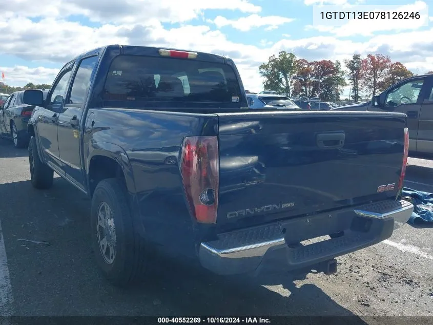 1GTDT13E078126246 2007 GMC Canyon Sle2