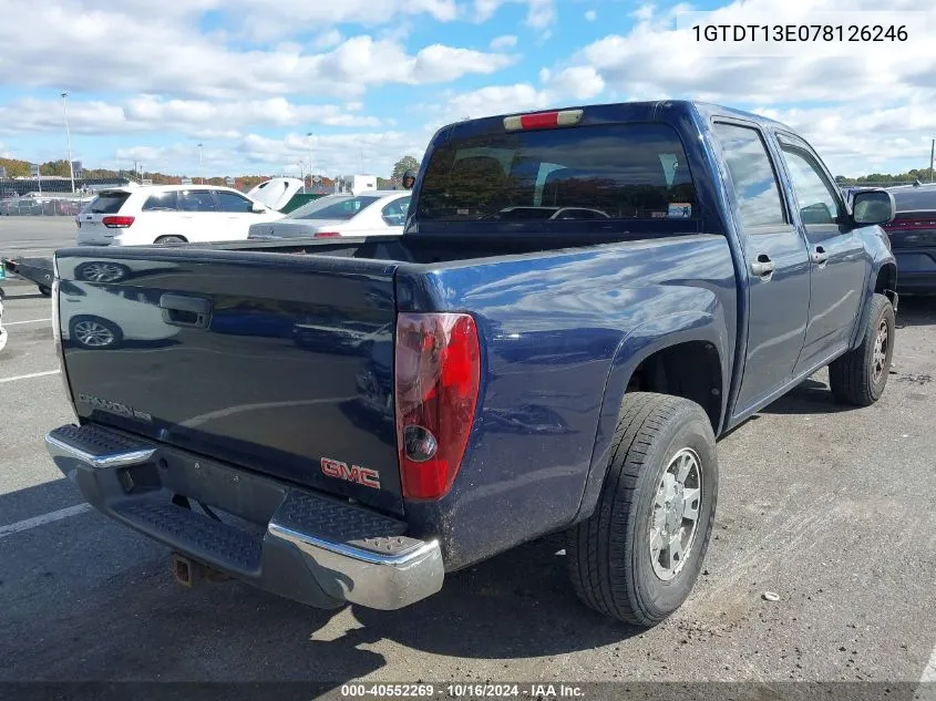 2007 GMC Canyon Sle2 VIN: 1GTDT13E078126246 Lot: 40552269