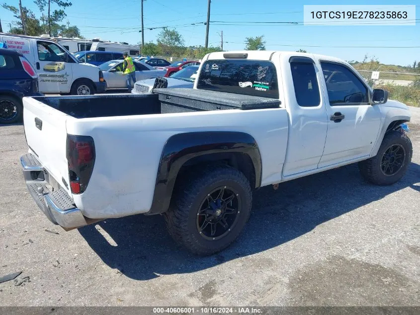 2007 GMC Canyon Sle1 VIN: 1GTCS19E278235863 Lot: 40606001