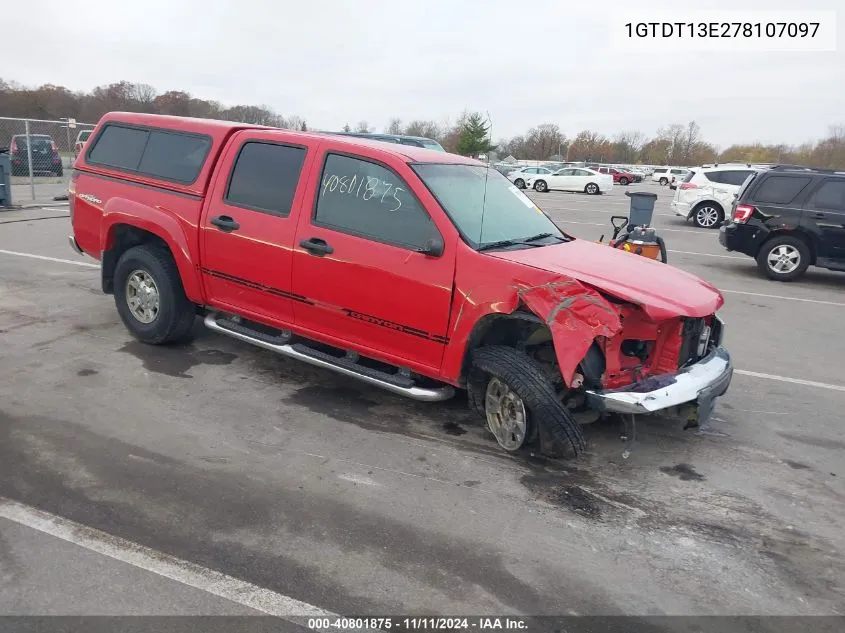 2007 GMC Canyon VIN: 1GTDT13E278107097 Lot: 40801875