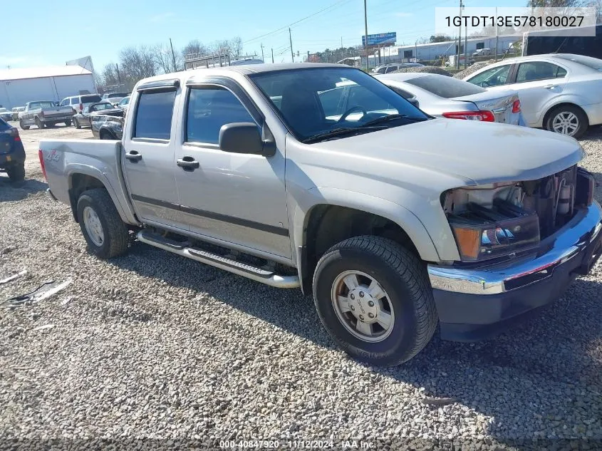 2007 GMC Canyon Sle1/Sle2/Slt VIN: 1GTDT13E578180027 Lot: 40847920