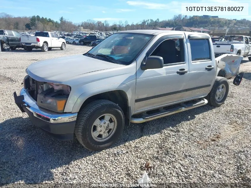 2007 GMC Canyon Sle1/Sle2/Slt VIN: 1GTDT13E578180027 Lot: 40847920