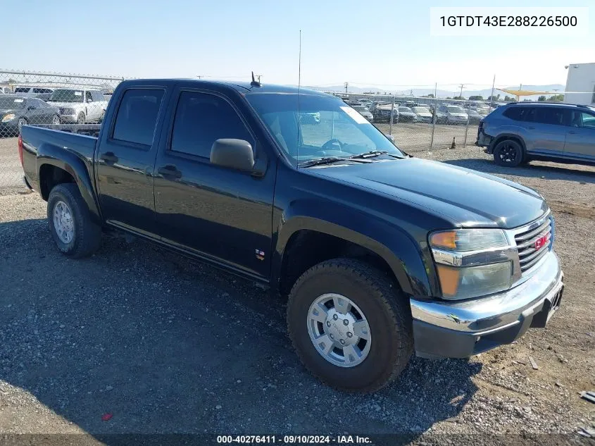 2008 GMC Canyon Sle2 VIN: 1GTDT43E288226500 Lot: 40276411