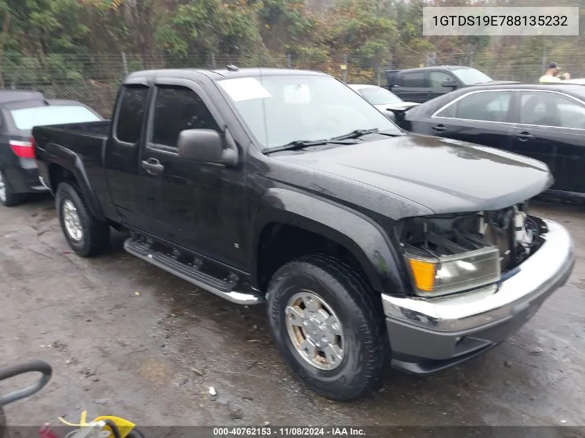 2008 GMC Canyon Sle2 VIN: 1GTDS19E788135232 Lot: 40762153