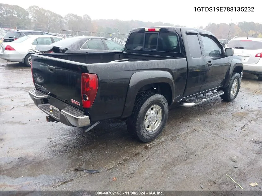 2008 GMC Canyon Sle2 VIN: 1GTDS19E788135232 Lot: 40762153