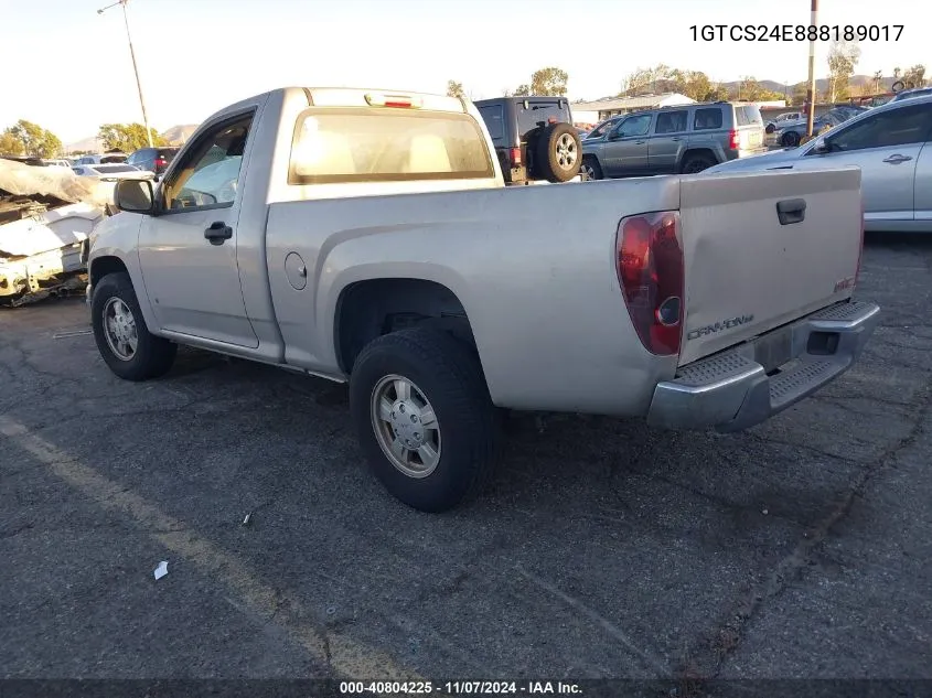 2008 GMC Canyon Sl VIN: 1GTCS24E888189017 Lot: 40804225