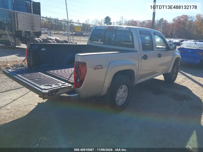 2008 GMC Canyon Sle2 VIN: 1GTDT13E488132178 Lot: 40810067