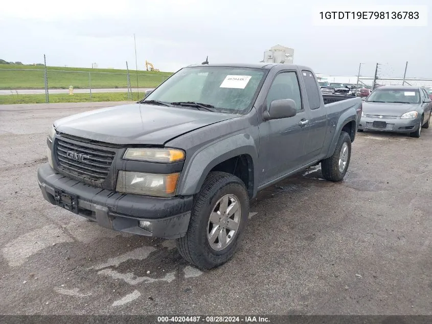 2009 GMC Canyon Sle1 VIN: 1GTDT19E798136783 Lot: 40204487