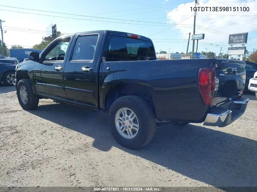 2009 GMC Canyon Sle1 VIN: 1GTDT13E598151100 Lot: 40757851