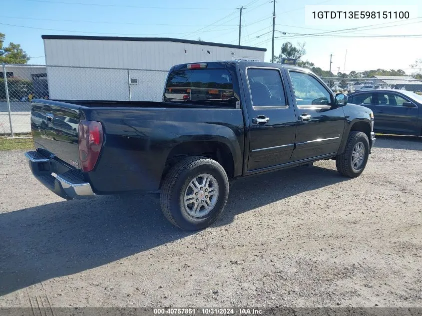 2009 GMC Canyon Sle1 VIN: 1GTDT13E598151100 Lot: 40757851