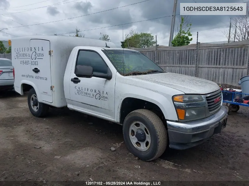 2010 GMC Canyon Work Truck VIN: 1GDHSCDE3A8125643 Lot: 12017102