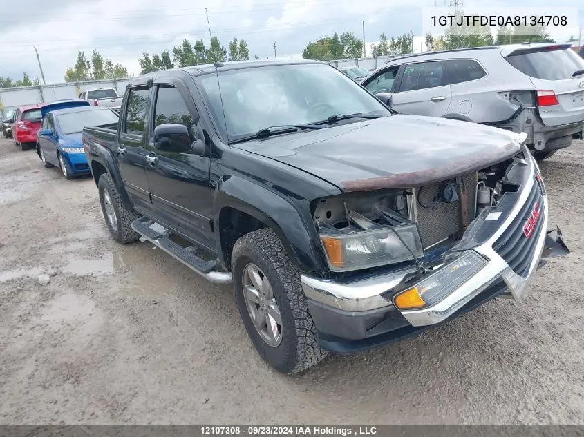 2010 GMC Canyon Slt VIN: 1GTJTFDE0A8134708 Lot: 12107308