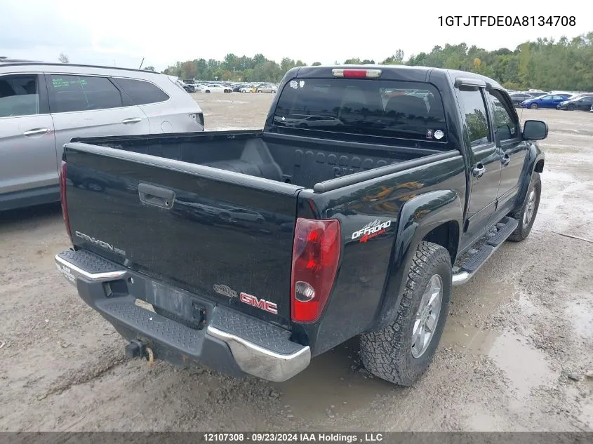 2010 GMC Canyon Slt VIN: 1GTJTFDE0A8134708 Lot: 12107308