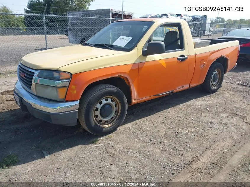 2010 GMC Canyon Work Truck VIN: 1GTCSBD92A8141733 Lot: 40331645