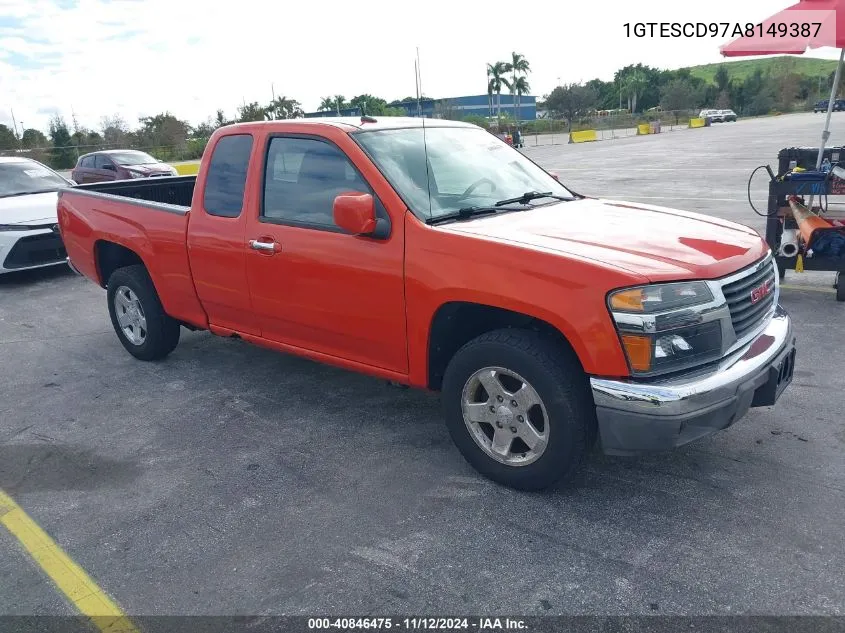 2010 GMC Canyon Sle1 VIN: 1GTESCD97A8149387 Lot: 40846475