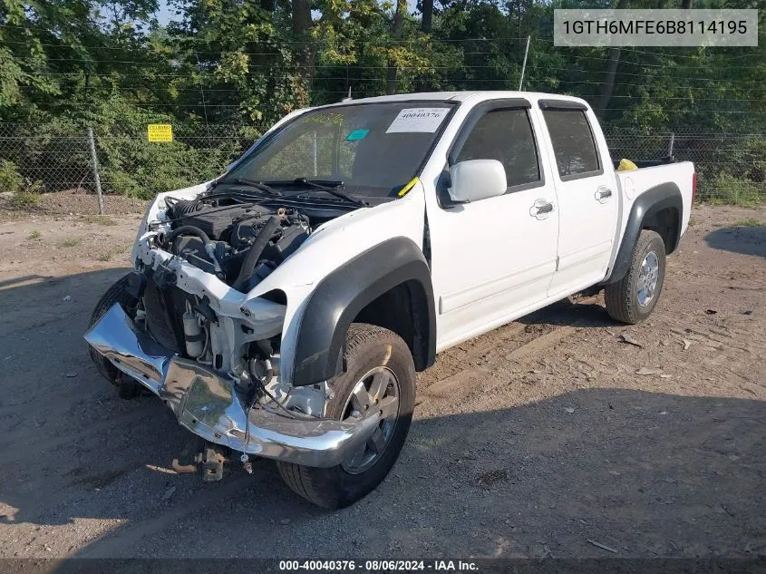 2011 GMC Canyon Sle1 VIN: 1GTH6MFE6B8114195 Lot: 40040376