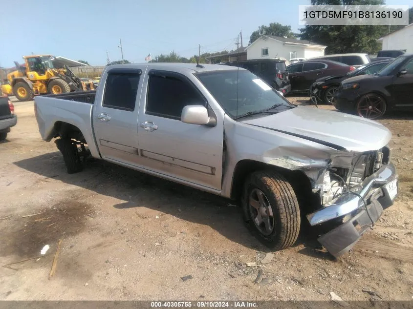 2011 GMC Canyon Sle1 VIN: 1GTD5MF91B8136190 Lot: 40305755