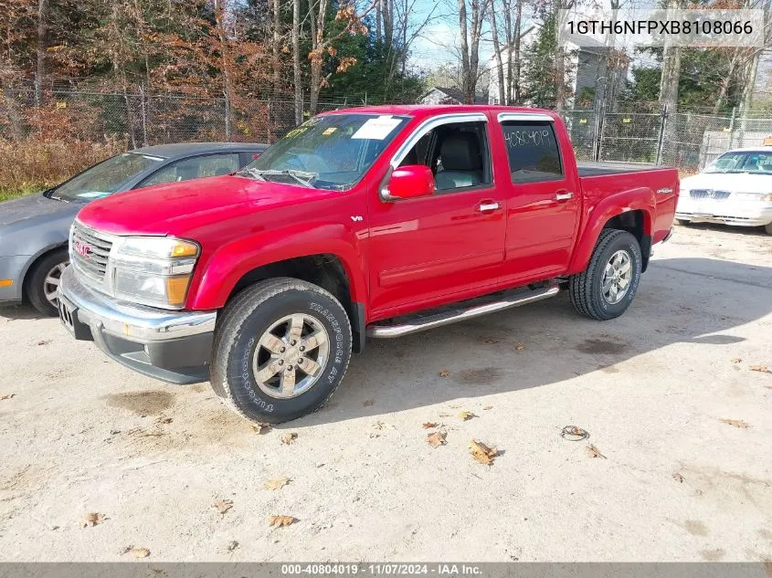 2011 GMC Canyon Slt VIN: 1GTH6NFPXB8108066 Lot: 40804019