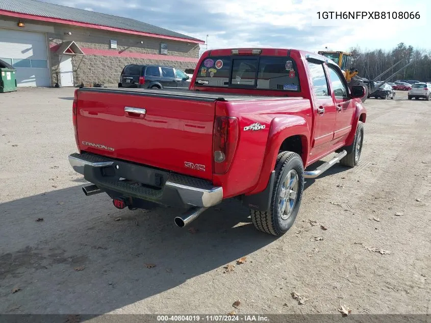 2011 GMC Canyon Slt VIN: 1GTH6NFPXB8108066 Lot: 40804019