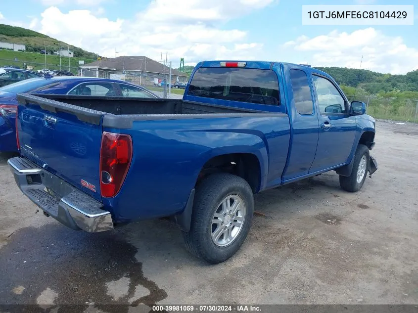 1GTJ6MFE6C8104429 2012 GMC Canyon Sle1