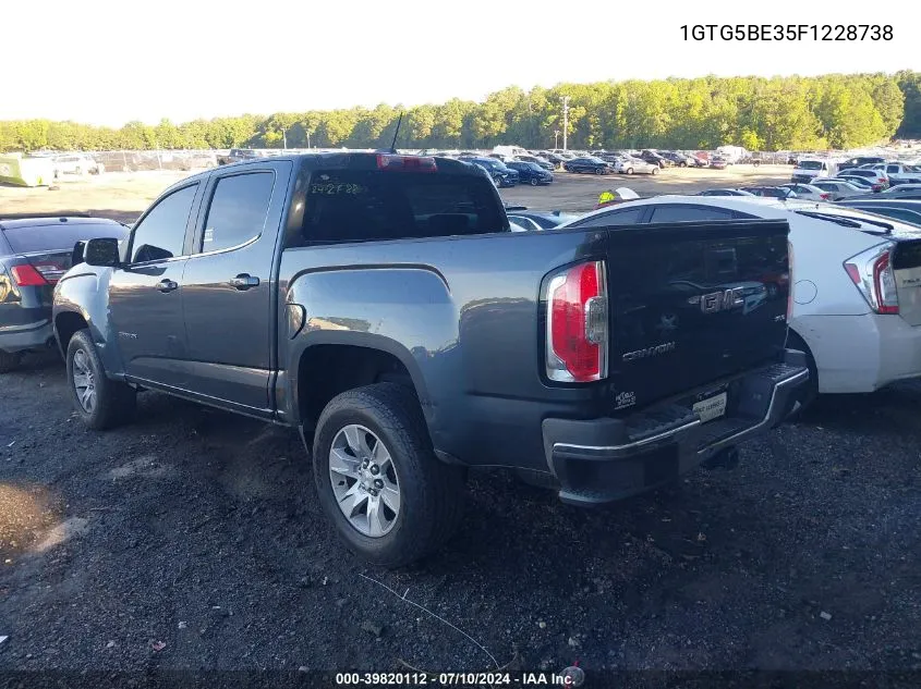 1GTG5BE35F1228738 2015 GMC Canyon Sle