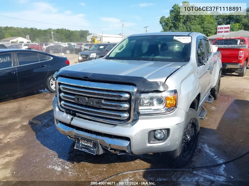 2015 GMC Canyon Slt VIN: 1GTG6CE37F1118891 Lot: 40074671