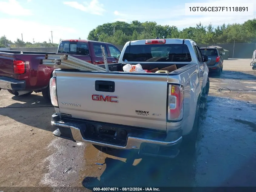 2015 GMC Canyon Slt VIN: 1GTG6CE37F1118891 Lot: 40074671