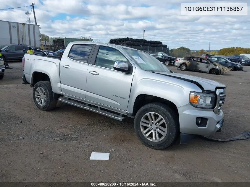 2015 GMC Canyon Slt VIN: 1GTG6CE31F1136867 Lot: 40620289