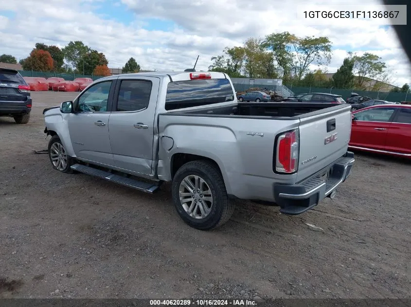 2015 GMC Canyon Slt VIN: 1GTG6CE31F1136867 Lot: 40620289