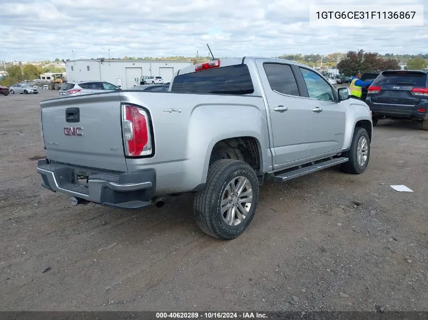 2015 GMC Canyon Slt VIN: 1GTG6CE31F1136867 Lot: 40620289