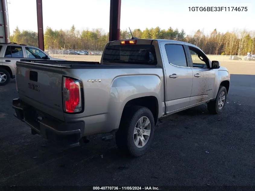 2015 GMC Canyon Sle VIN: 1GTG6BE33F1174675 Lot: 40770736