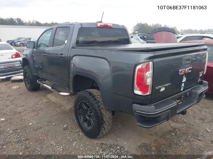 2015 GMC Canyon Sle VIN: 1GTG6BE37F1181063 Lot: 40800113