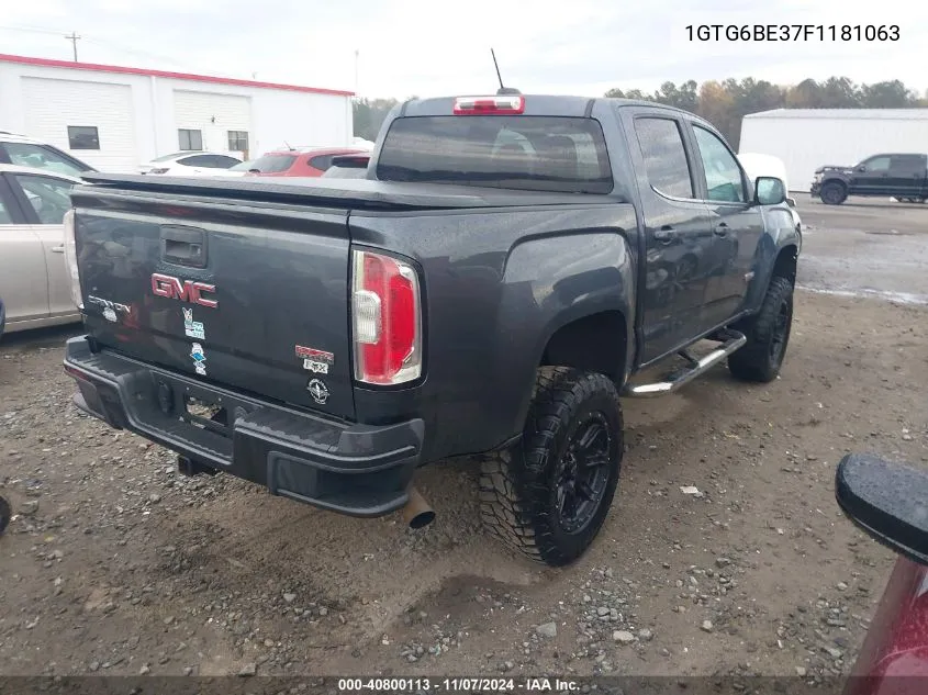 2015 GMC Canyon Sle VIN: 1GTG6BE37F1181063 Lot: 40800113