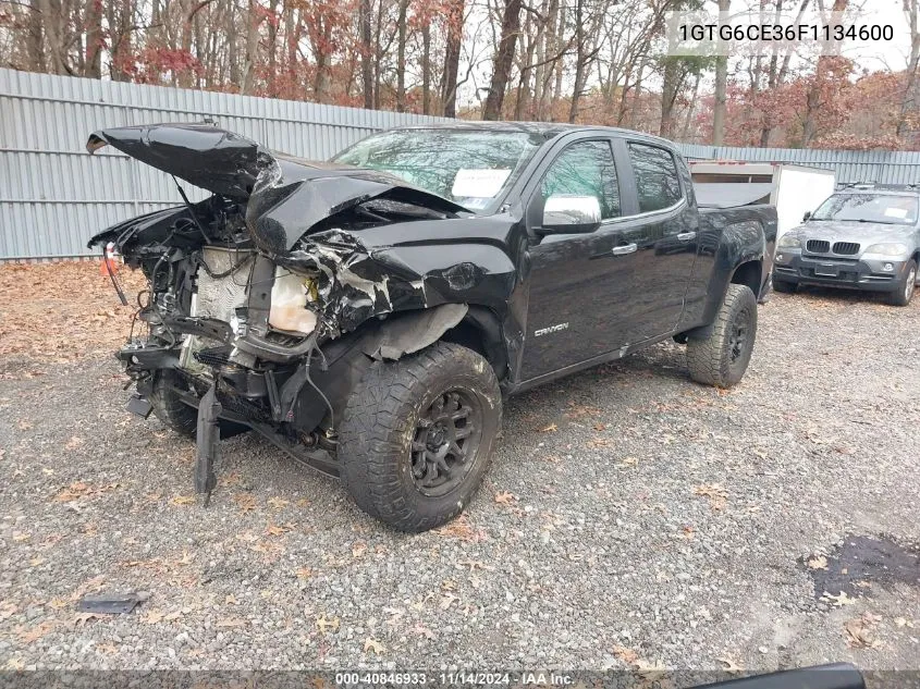 2015 GMC Canyon Slt VIN: 1GTG6CE36F1134600 Lot: 40846933