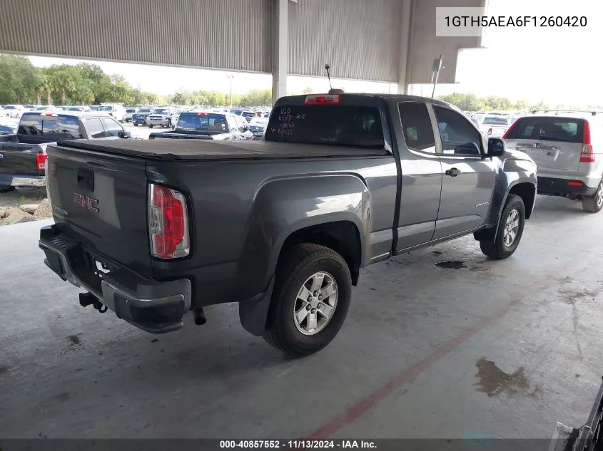 2015 GMC Canyon VIN: 1GTH5AEA6F1260420 Lot: 40857552