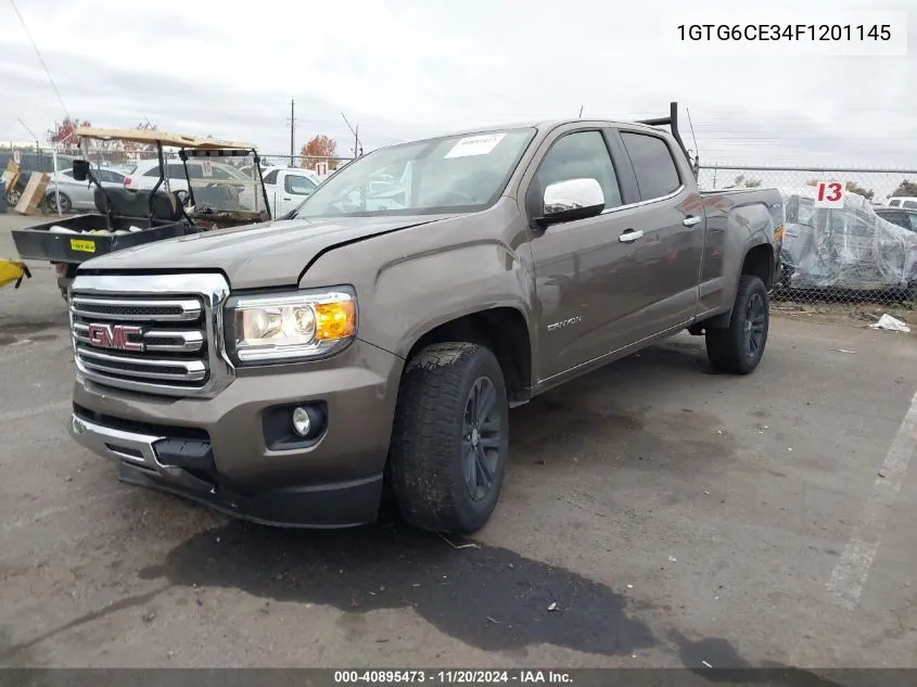 2015 GMC Canyon Slt VIN: 1GTG6CE34F1201145 Lot: 40895473