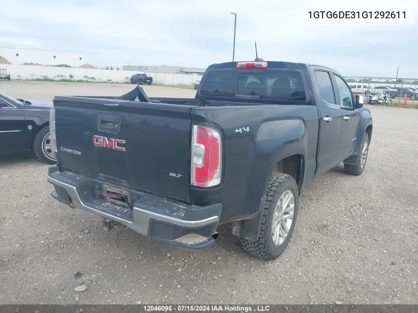 2016 GMC Canyon VIN: 1GTG6DE31G1292611 Lot: 12046095