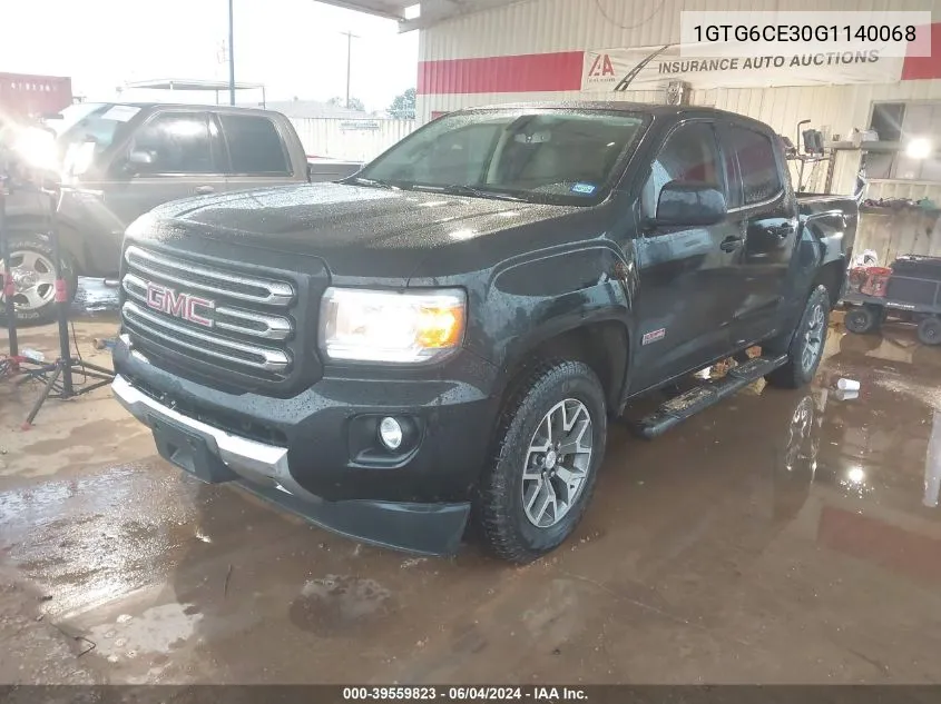 2016 GMC Canyon Sle VIN: 1GTG6CE30G1140068 Lot: 39559823