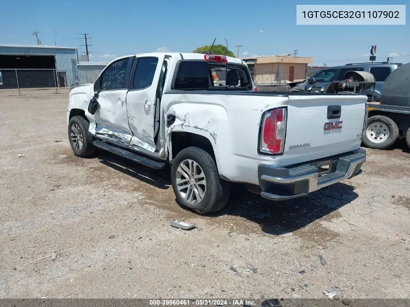 2016 GMC Canyon Sle VIN: 1GTG5CE32G1107902 Lot: 39560461